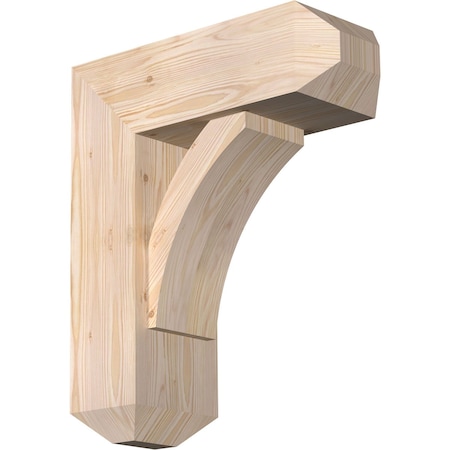 Ekena Millwork Thorton Craftsman Smooth Bracket w/ Offset Brace, Douglas Fir, 7 1/2"W x 20"D x 24"H BKT0806X20X24THR04SDF